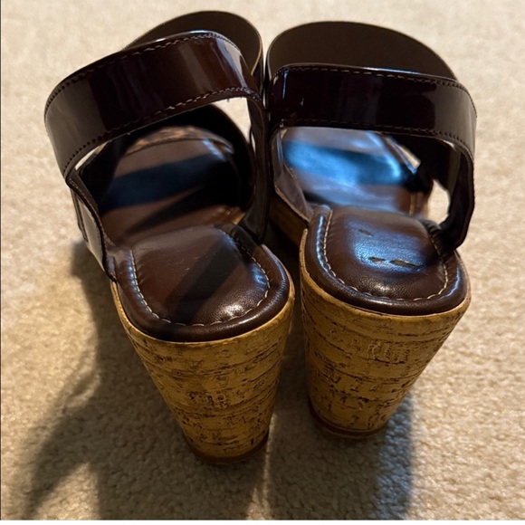 Leopard Print Wedge Sandals Tuscany easy street size 8.5 - Picture 7 of 7